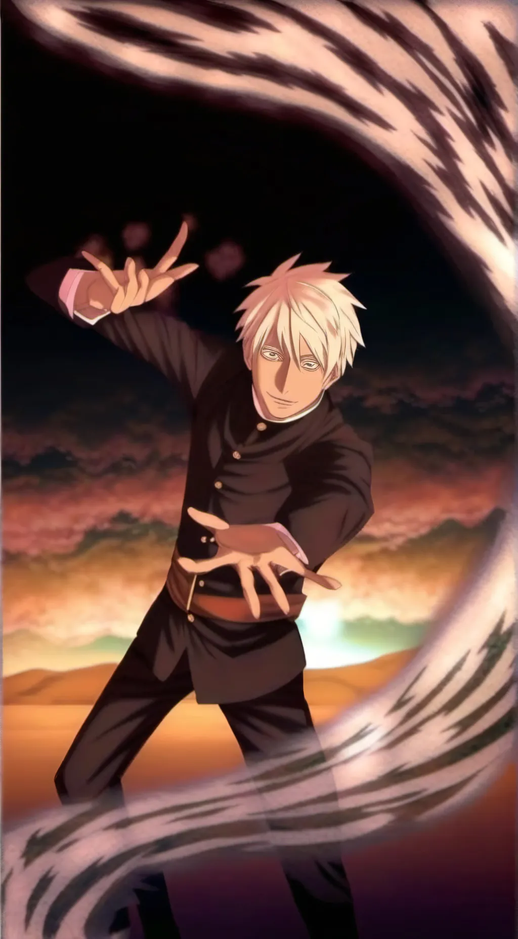 ai character: Gojo saturo background