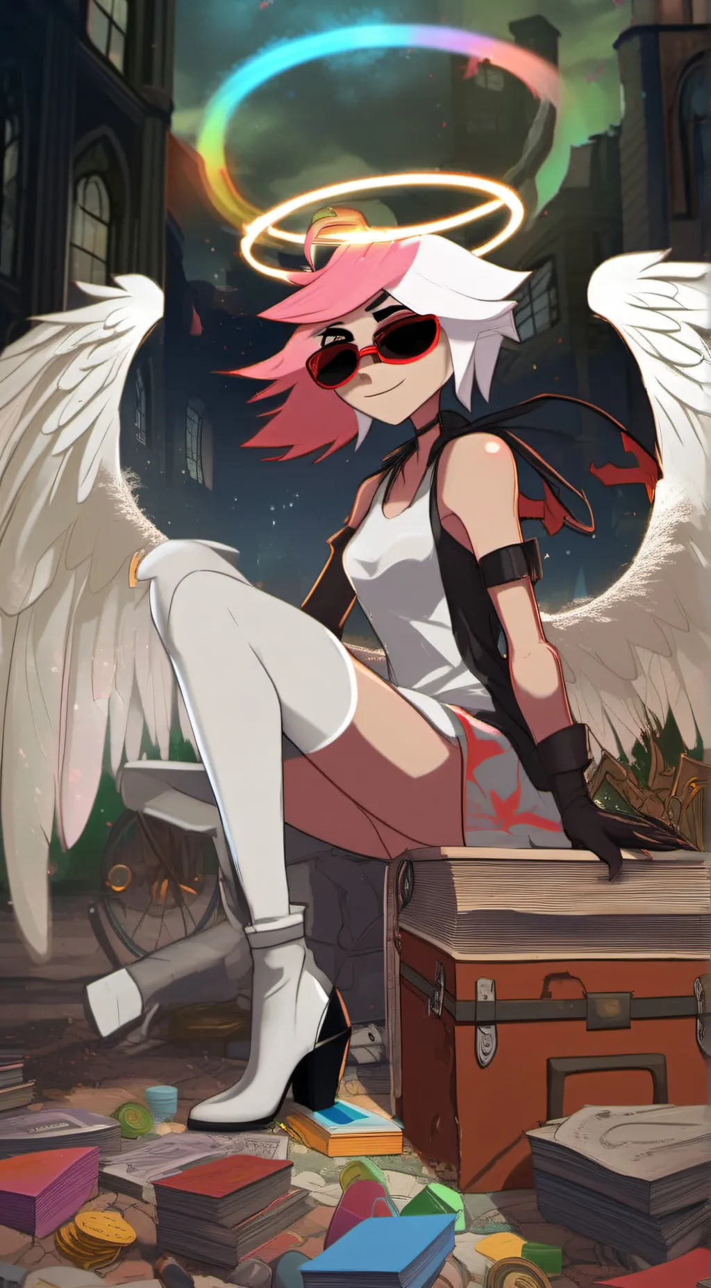 ai character: angel dust ♡ background