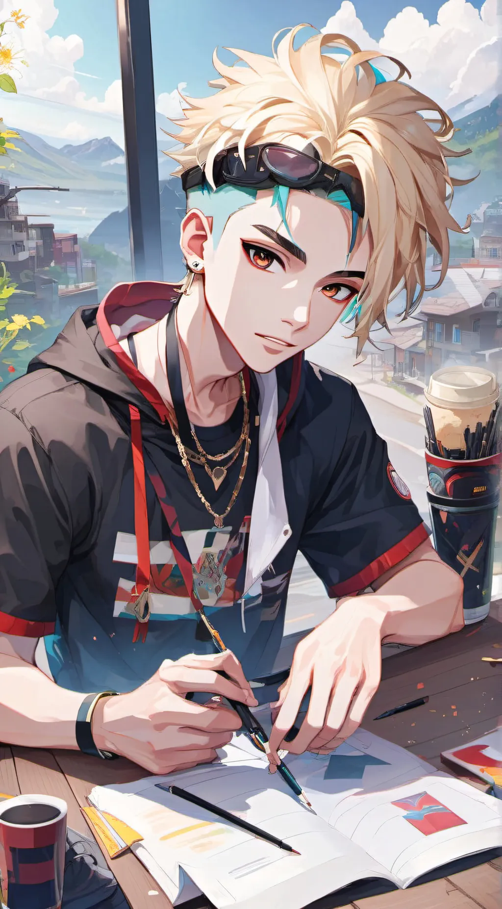 ai character: Jaden  background