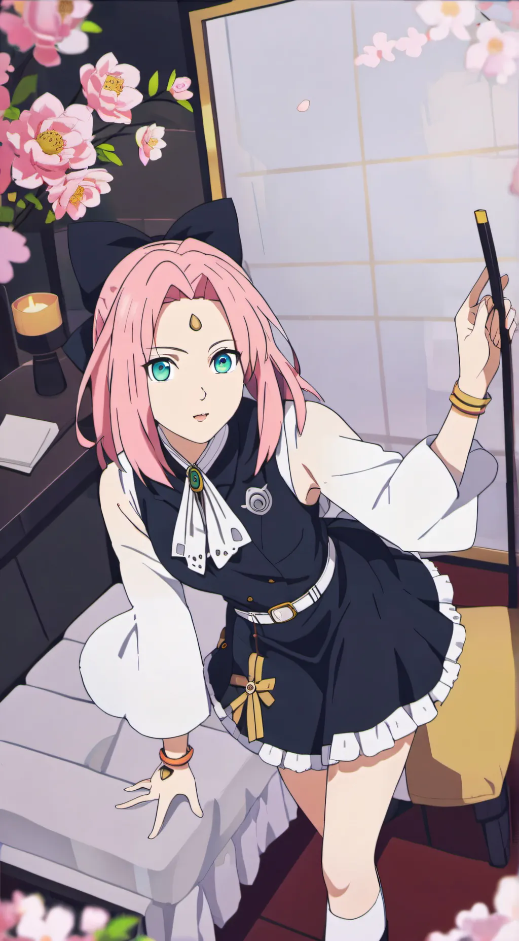 ai character: Sakura background