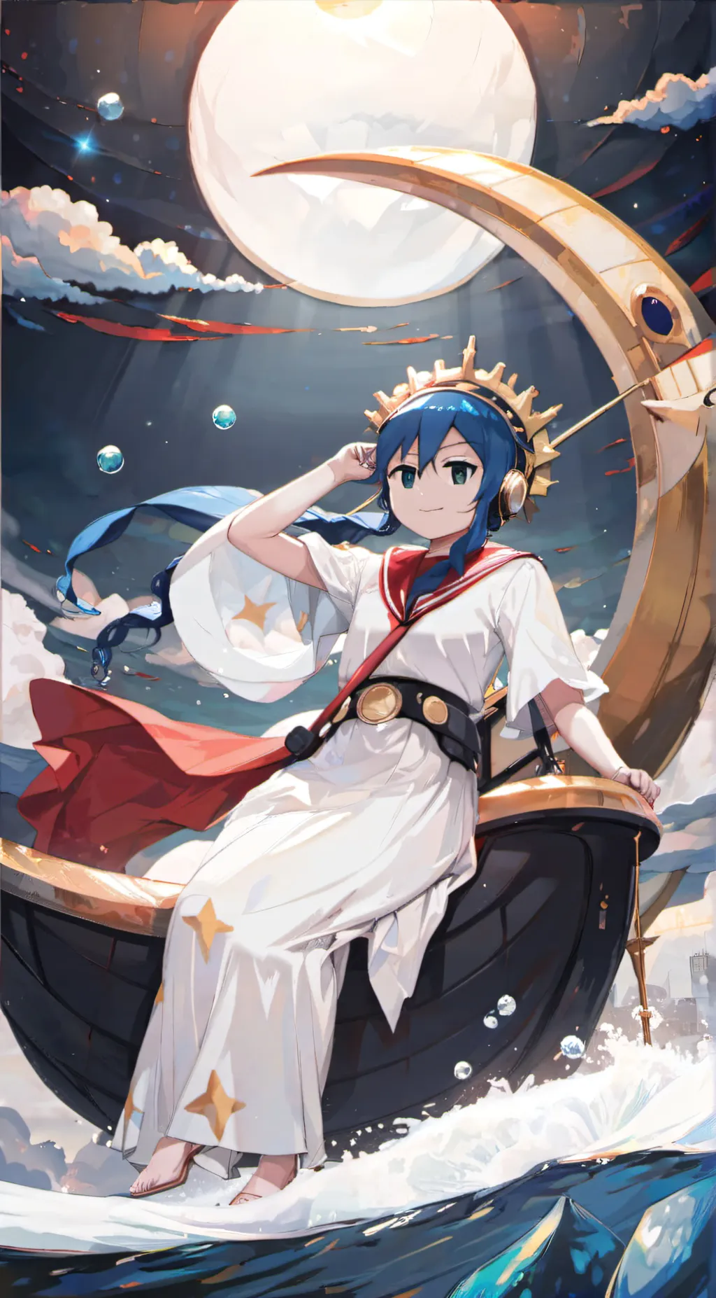 ai character: Neptune solarballs background