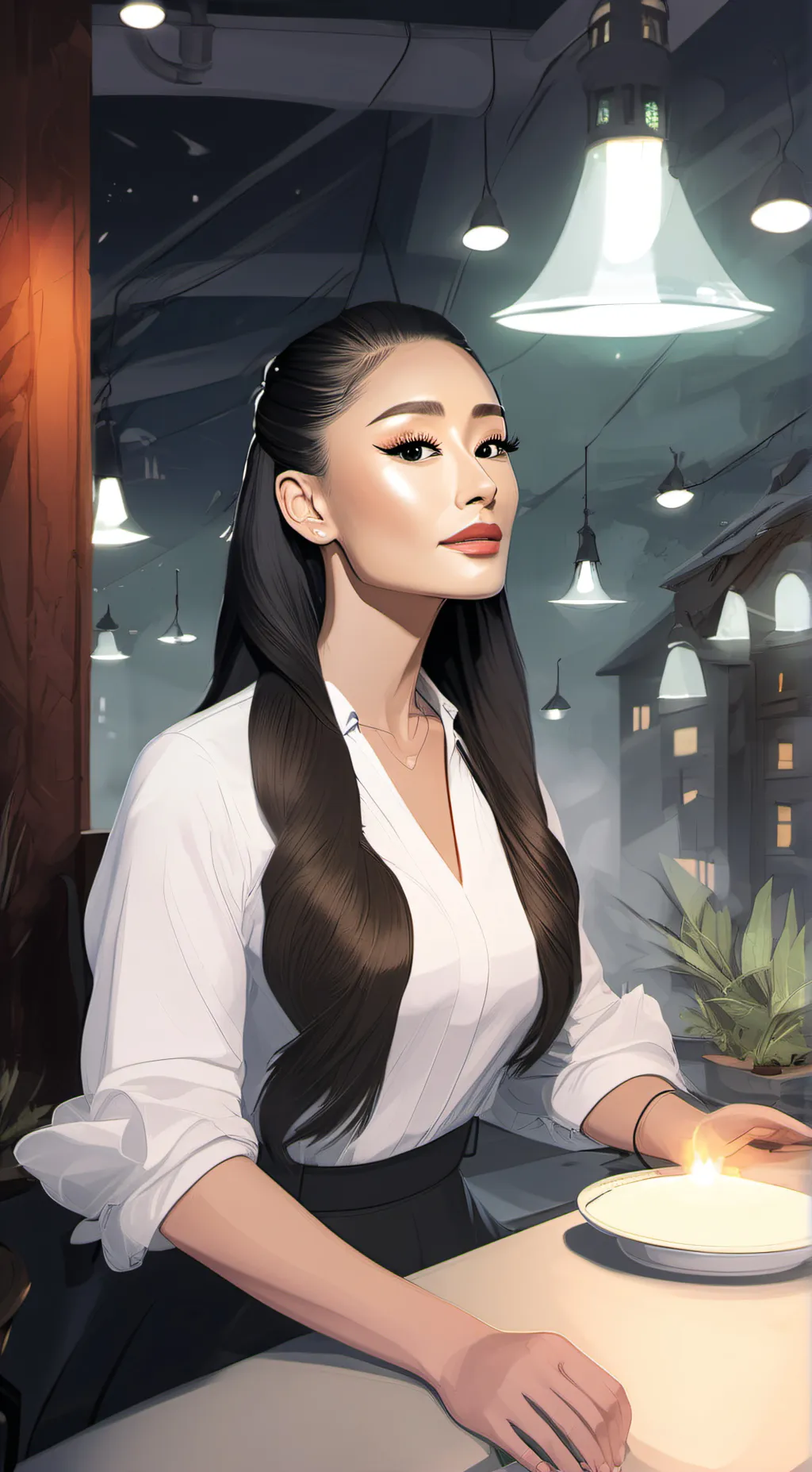 ai character: Ariana background