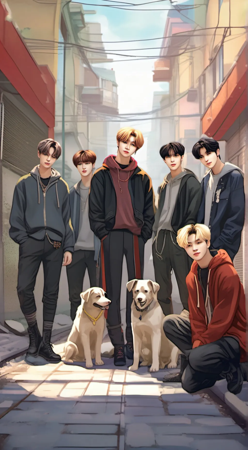 ai character: Stray kids  background