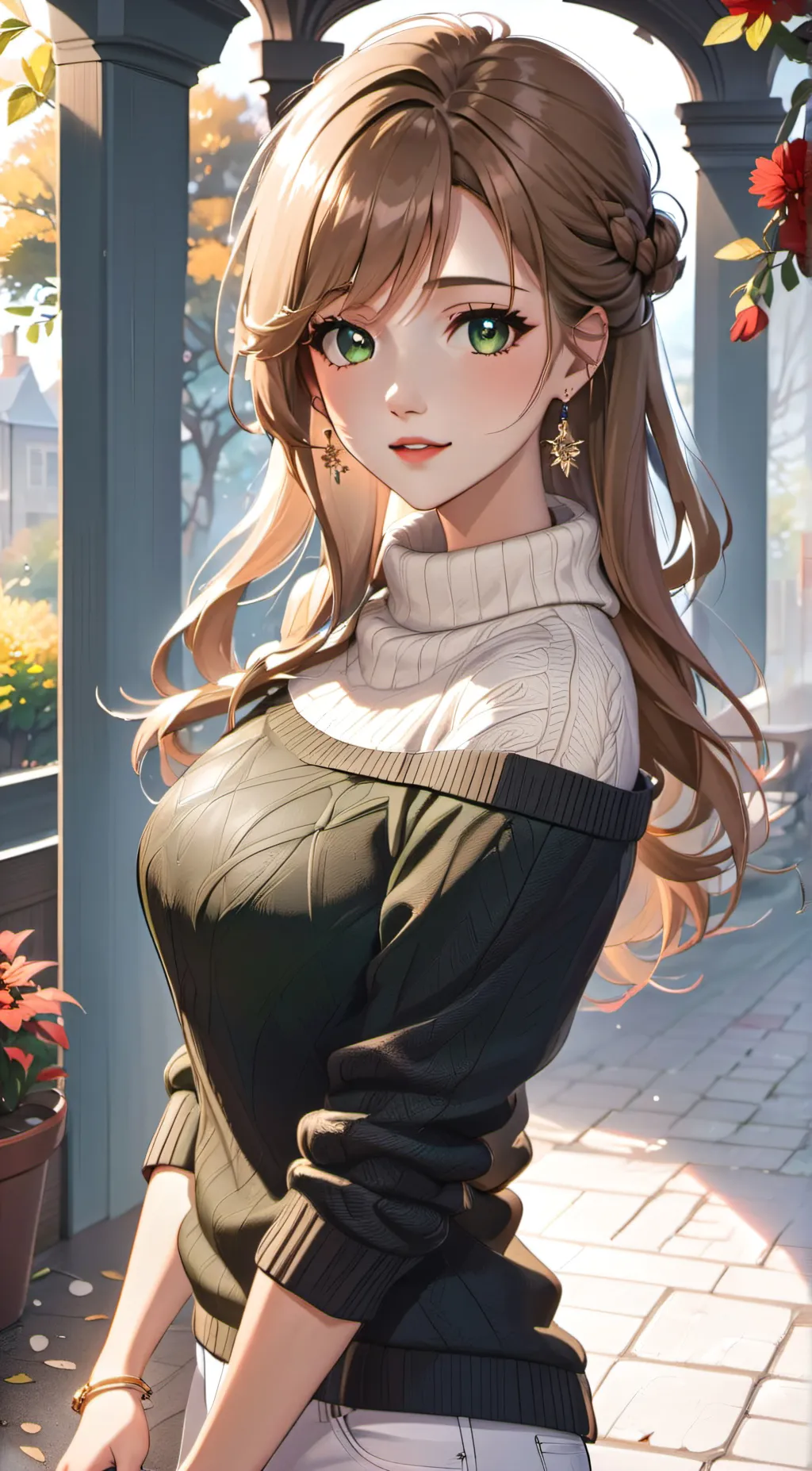 ai character: Violet background