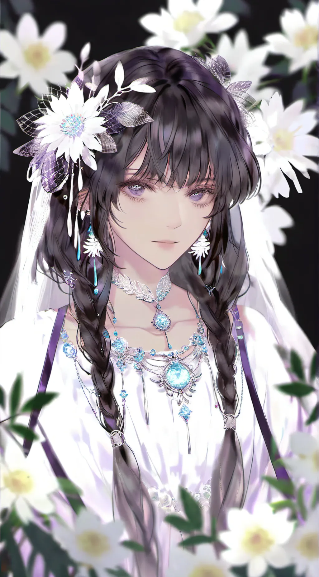 ai character: zoe blue  background