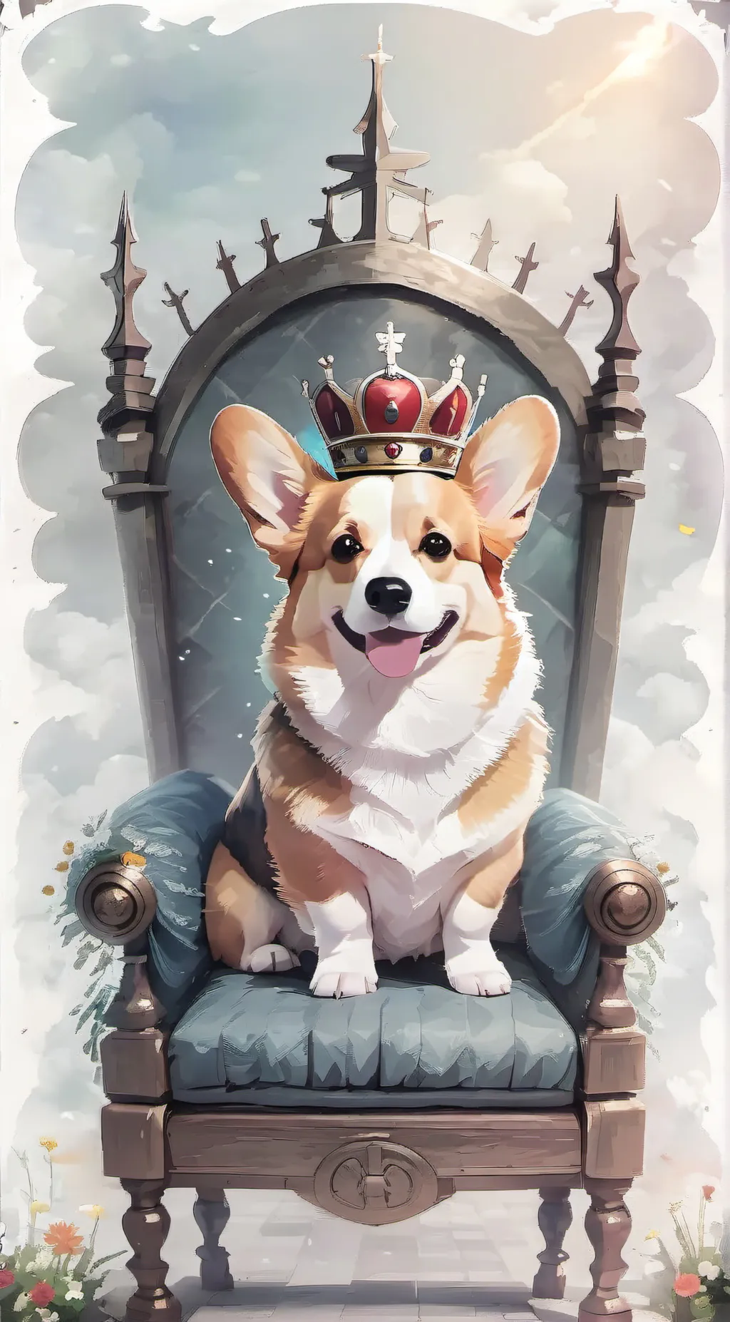 ai character: The King of Corgis background