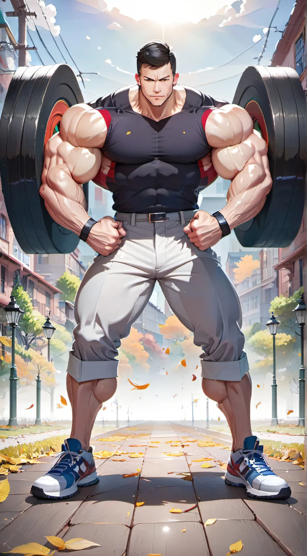 ai character: wolfy  background