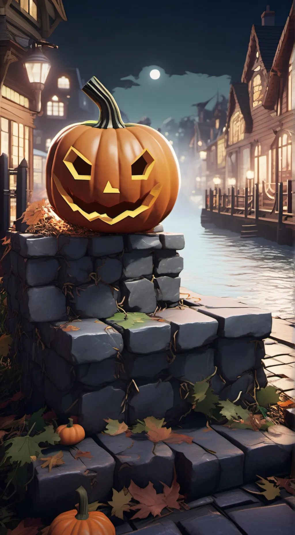 ai character: Pumkin man background