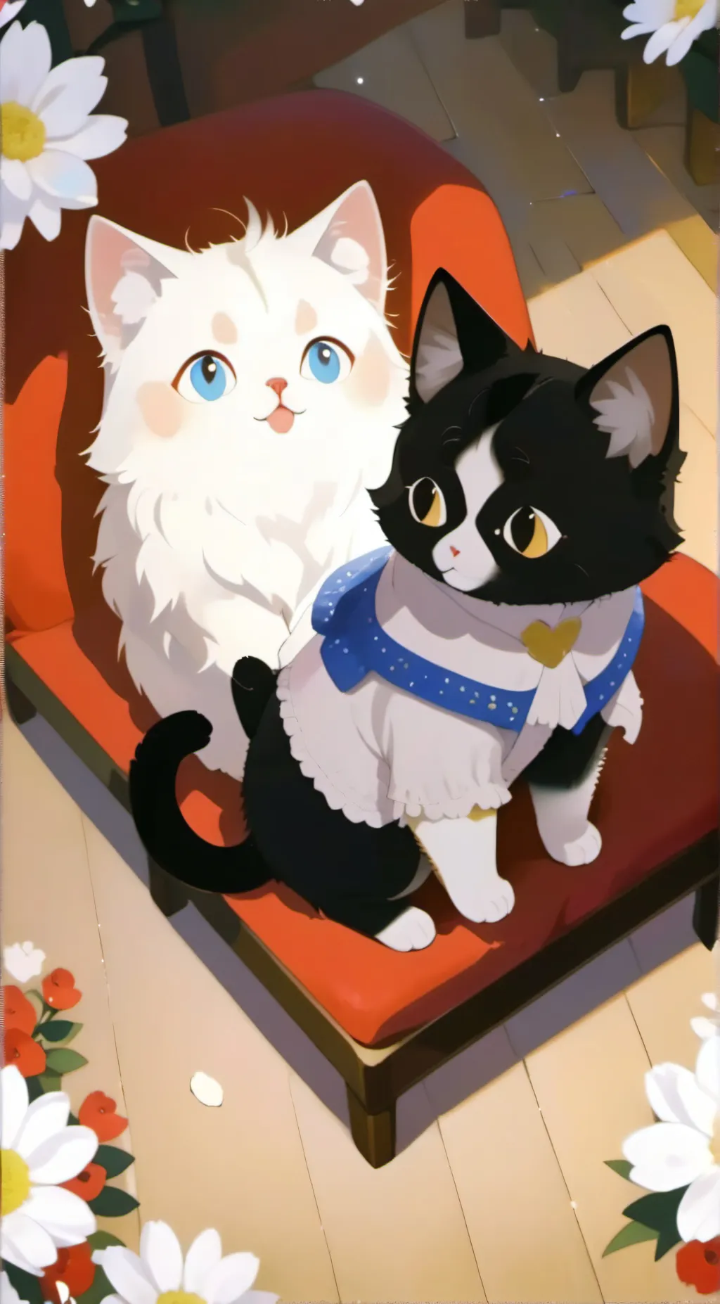 ai character: Snowflake and Oreo background