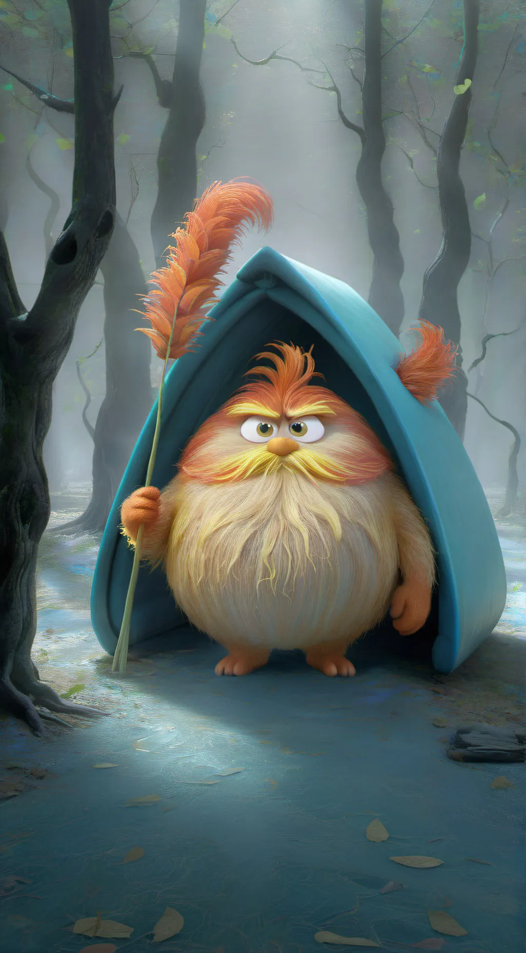 ai character: Slim thick Lorax  background