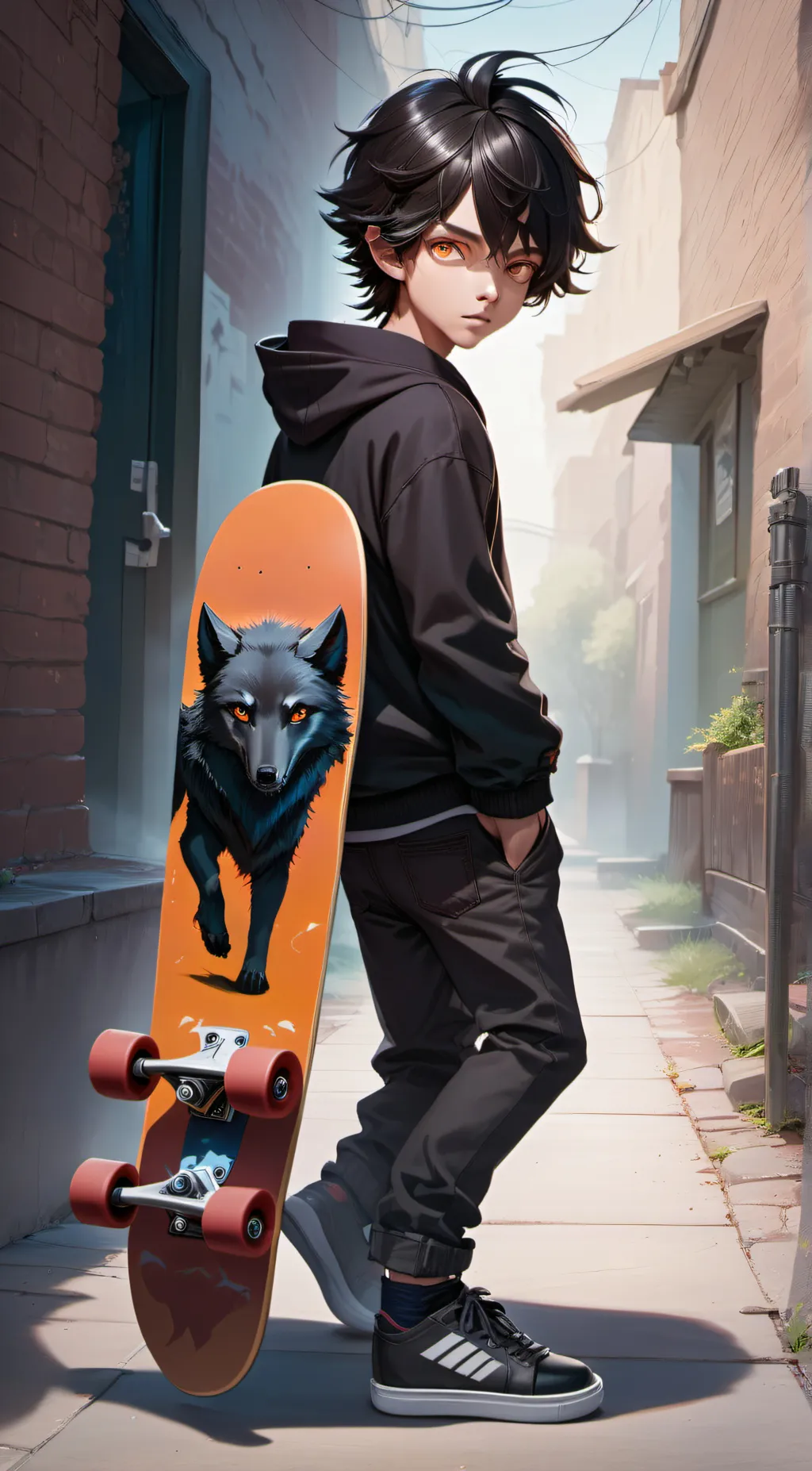 ai character: Ghost  background