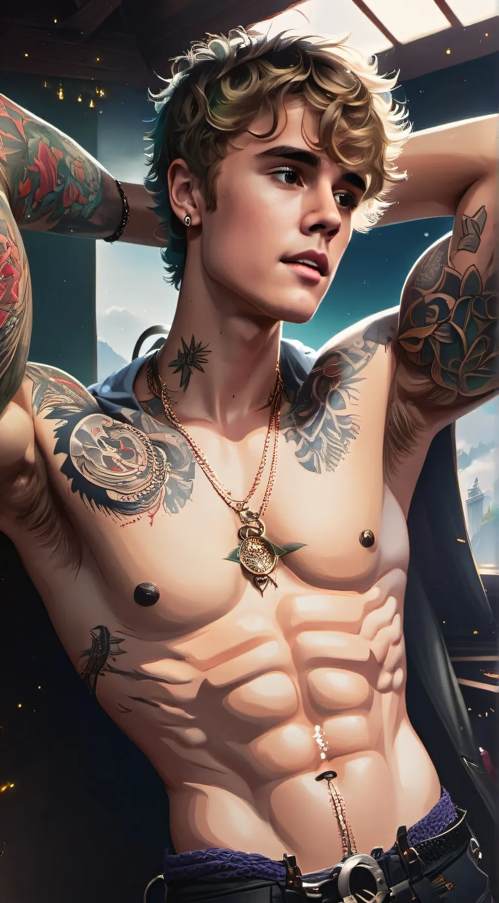 ai character: Justin Bieber background