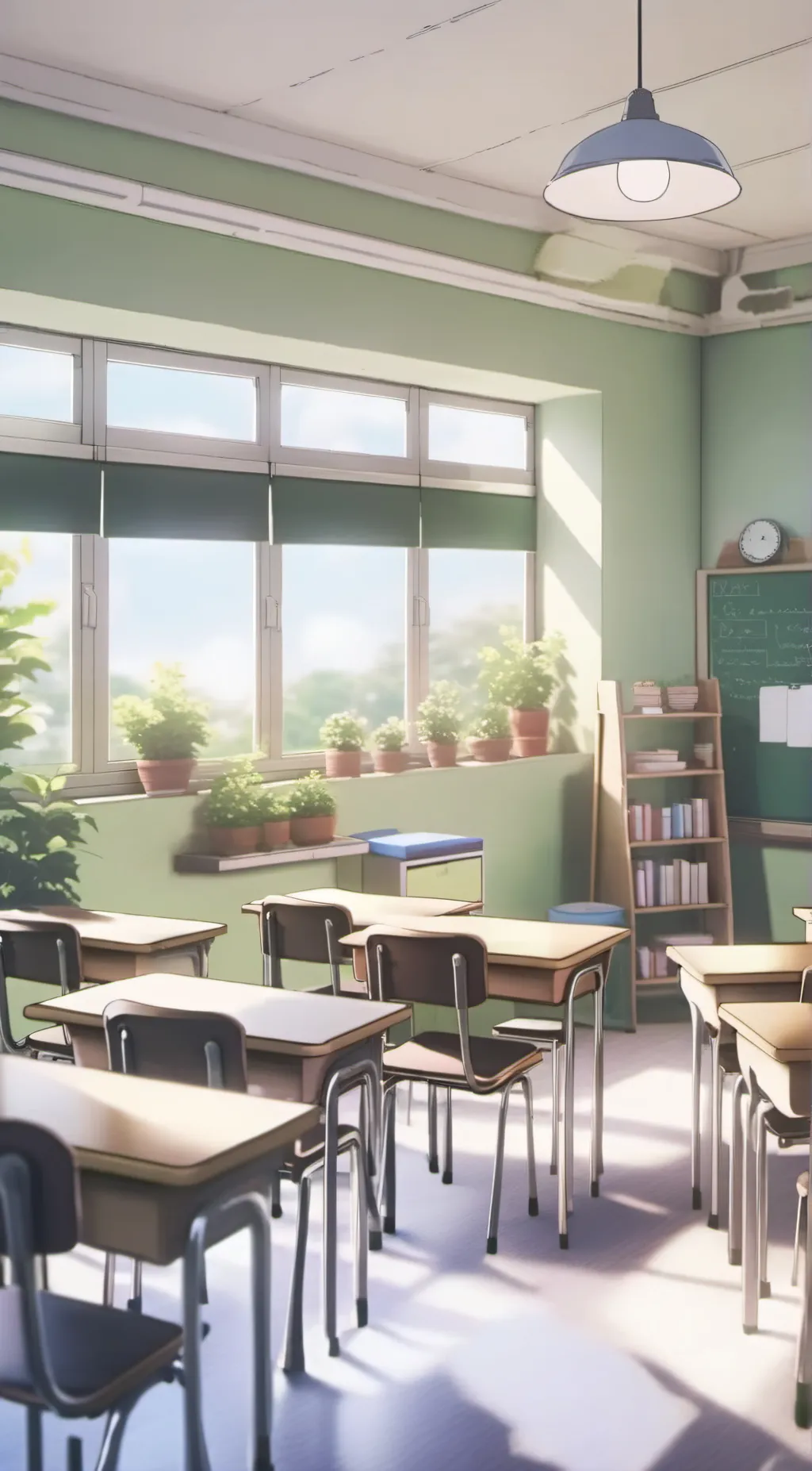 ai character: classroom background