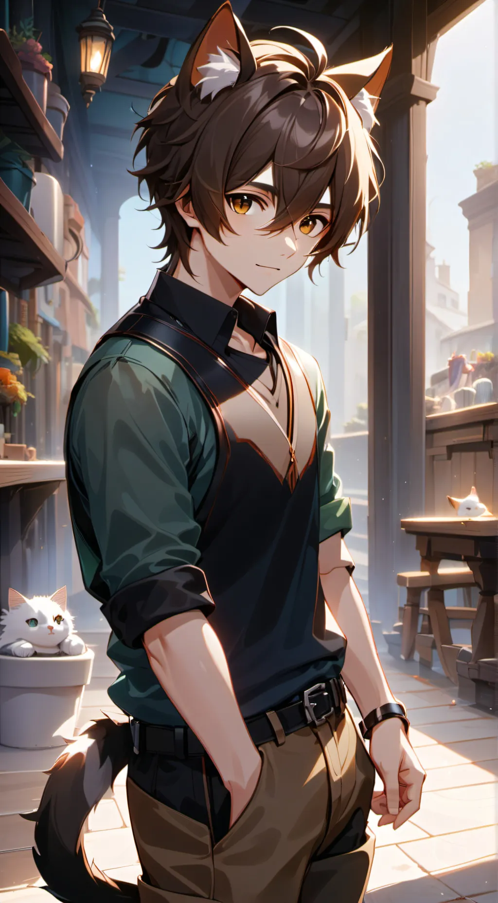 ai character: Tommy (Cat) background