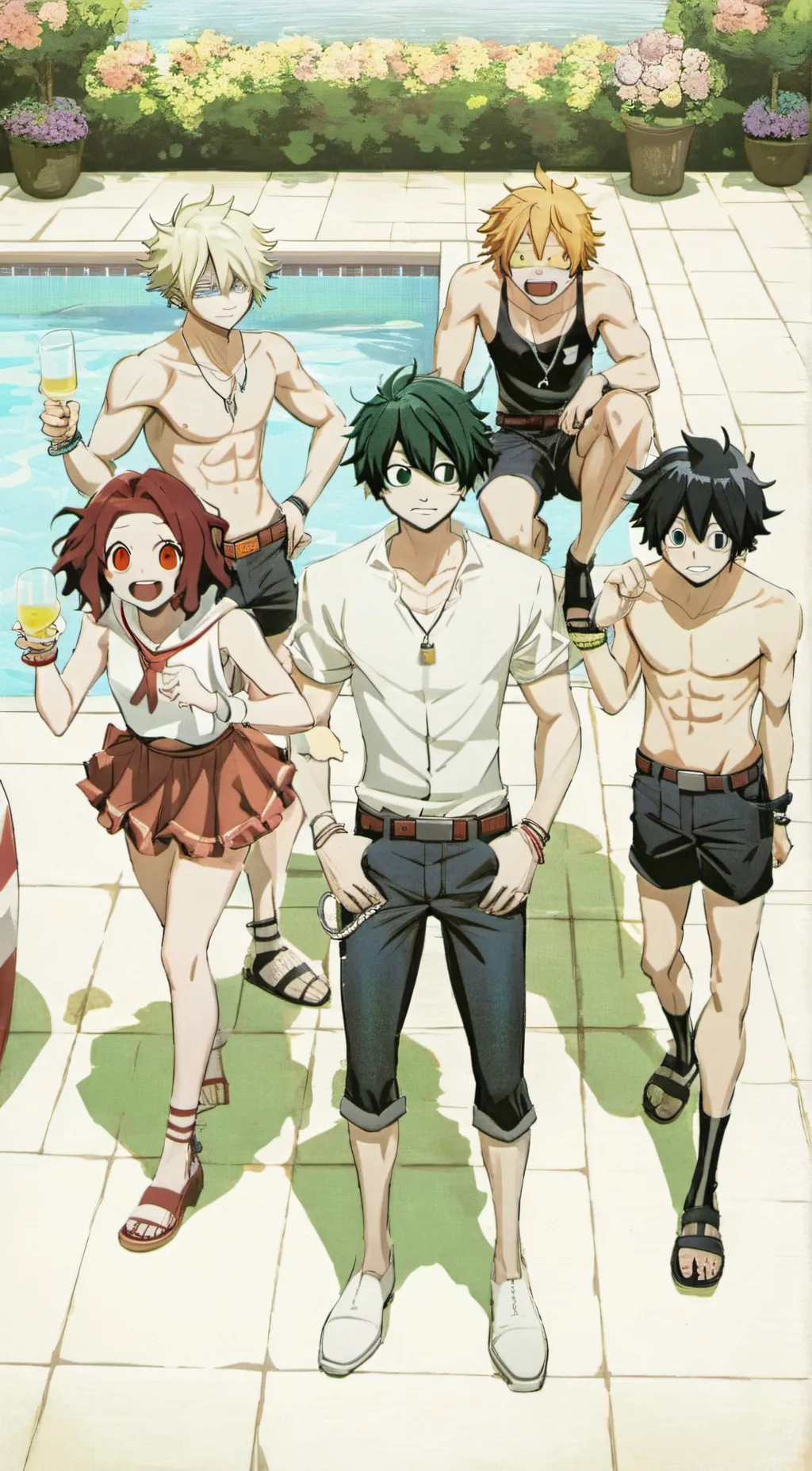 Talkie AI - Chat with mha pool party