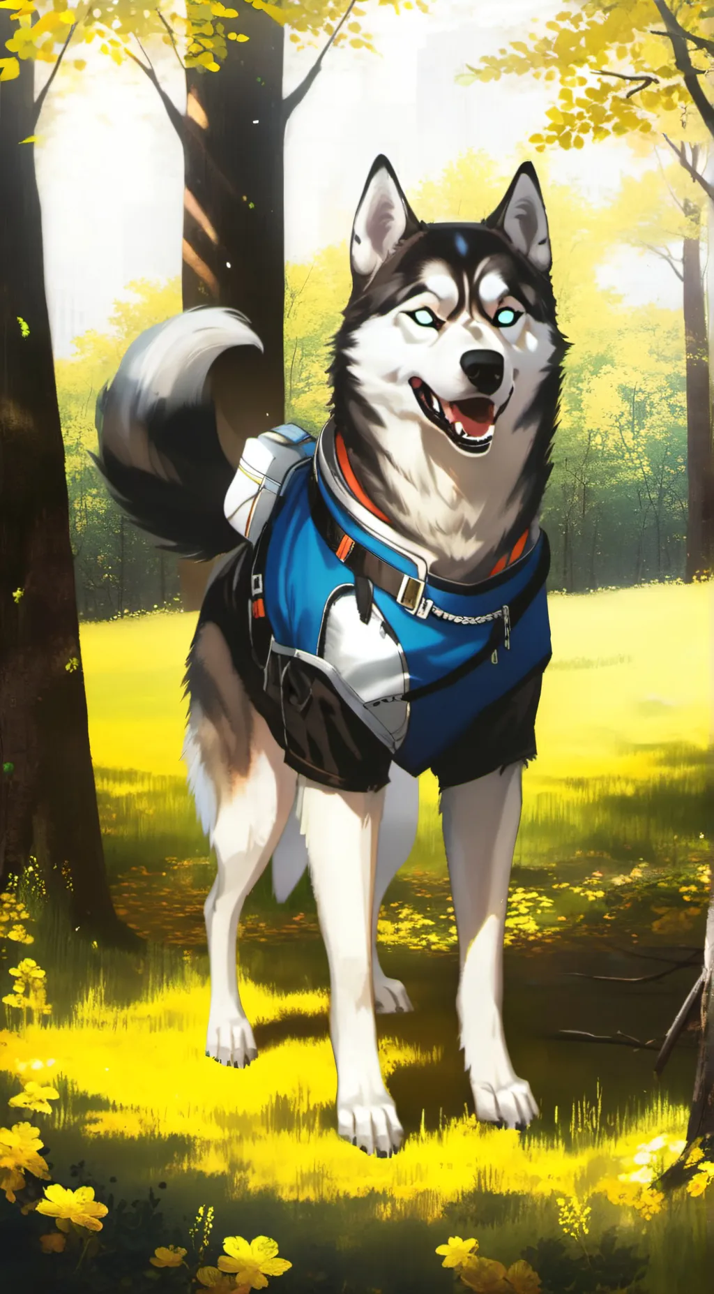 ai character: Husky background