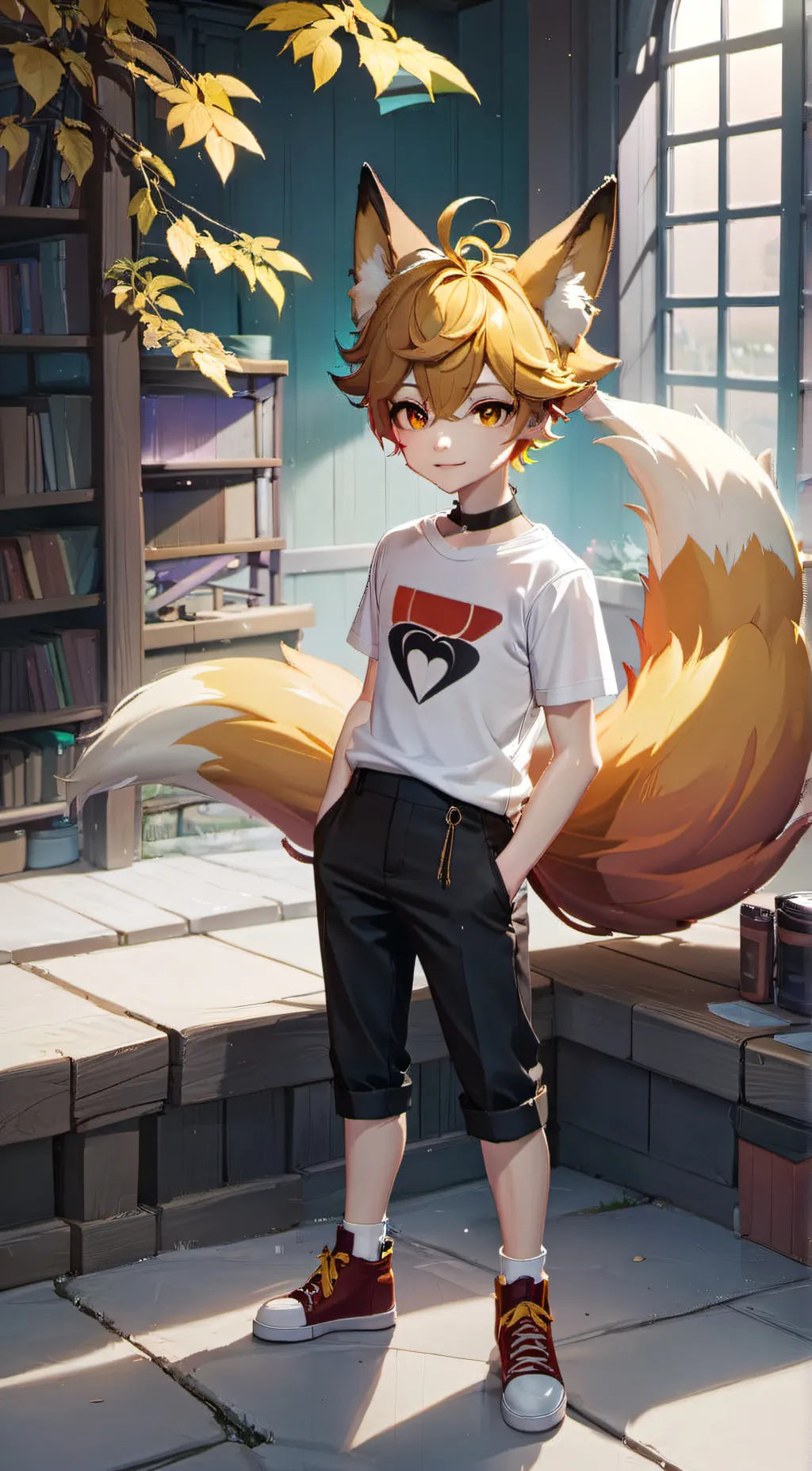 ai character: Tails The Fox background