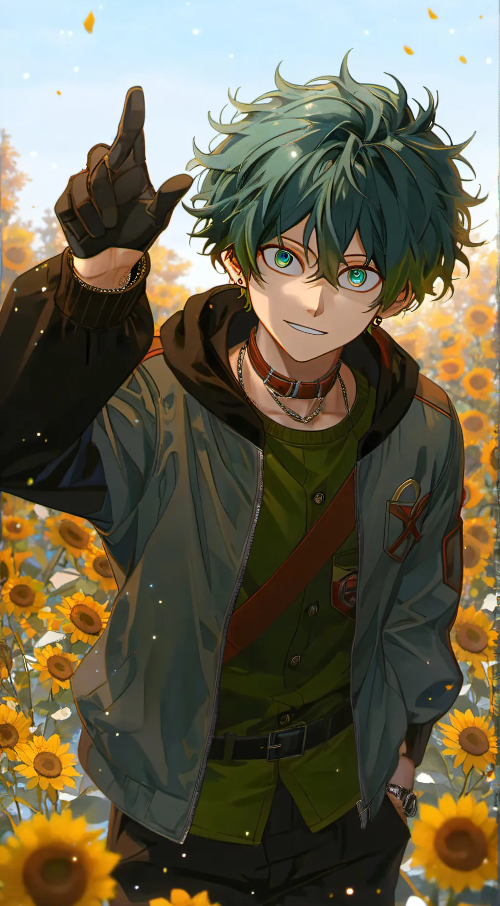 ai character: Izuku midoriya background