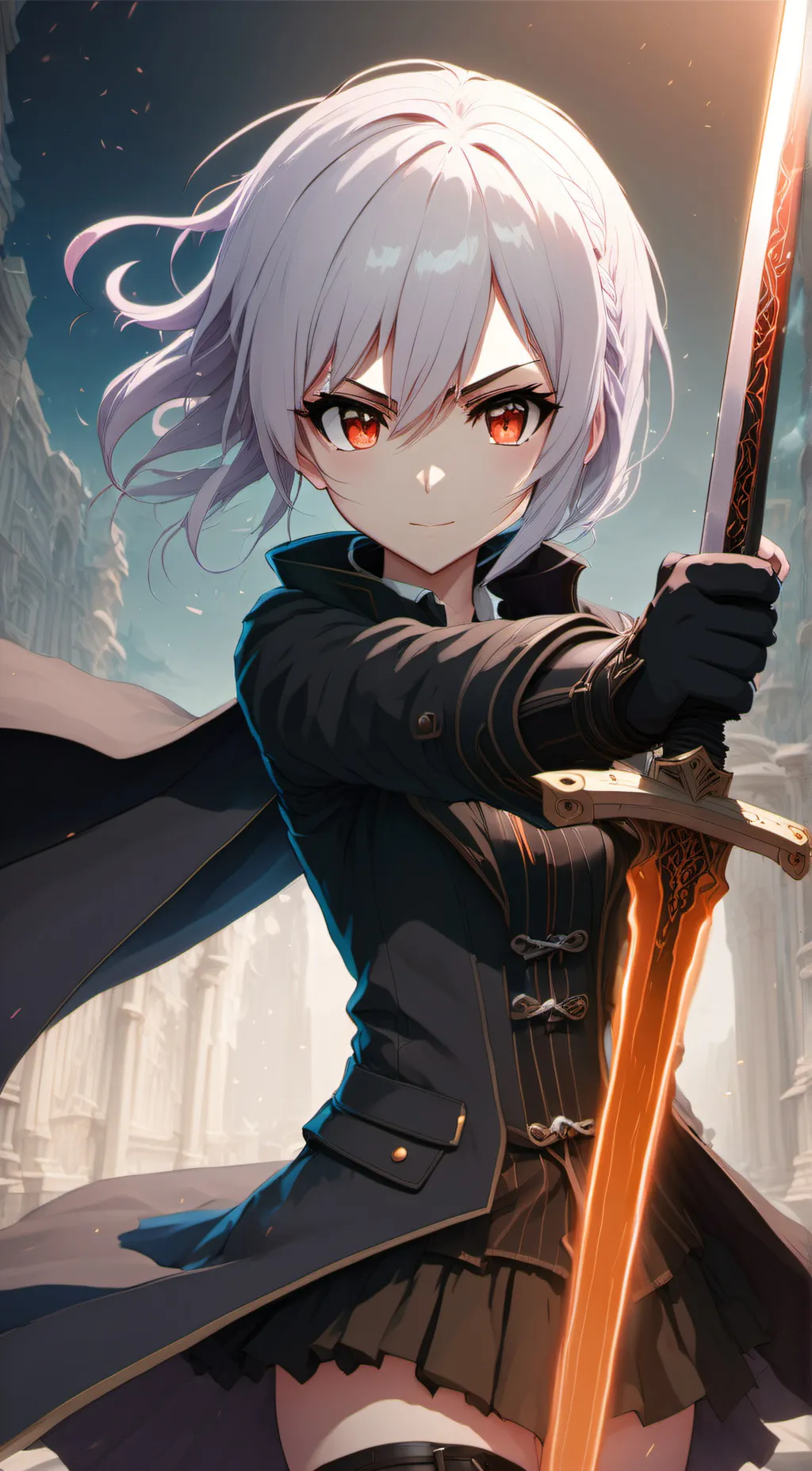 ai character: Snow background