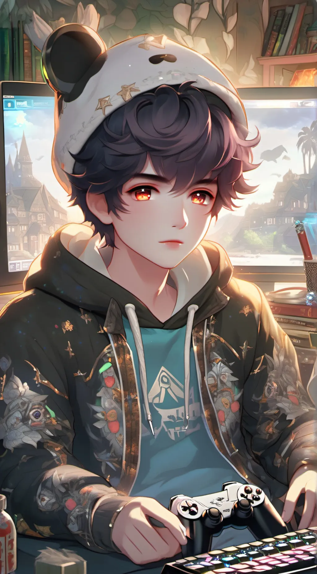 ai character: Alex 🌹🤍⛓️ background