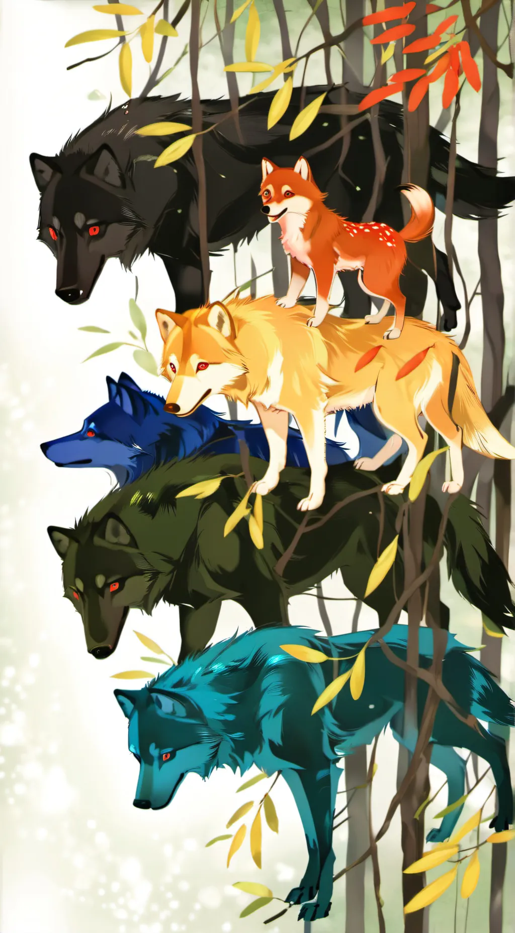 ai character: Wolf pack background