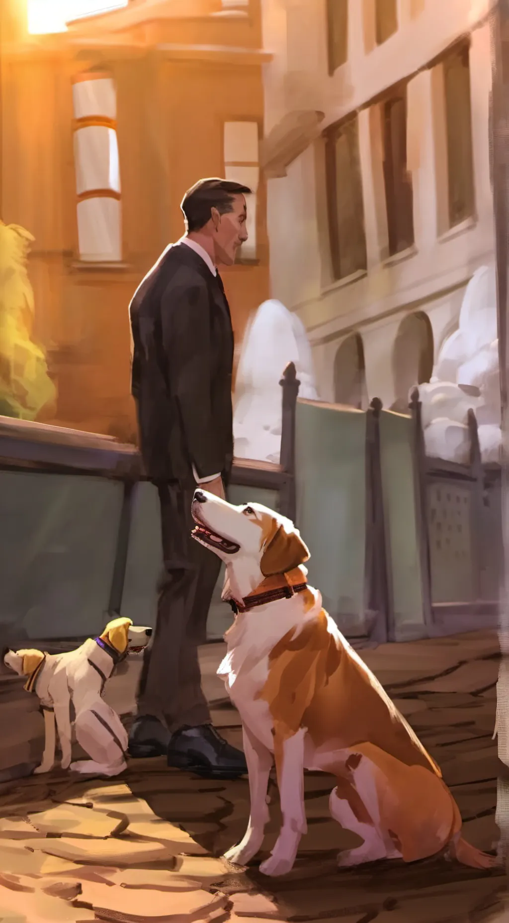 ai character: Dog day background