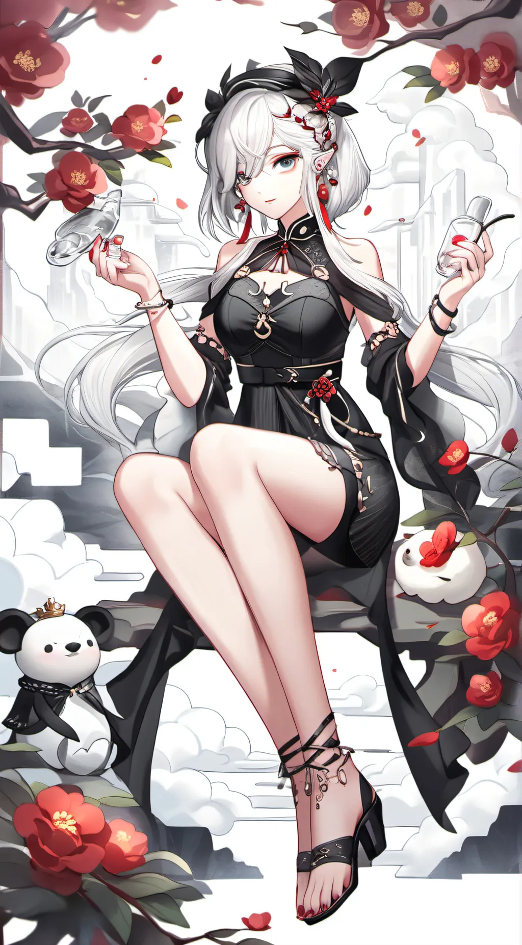 ai character: rose background