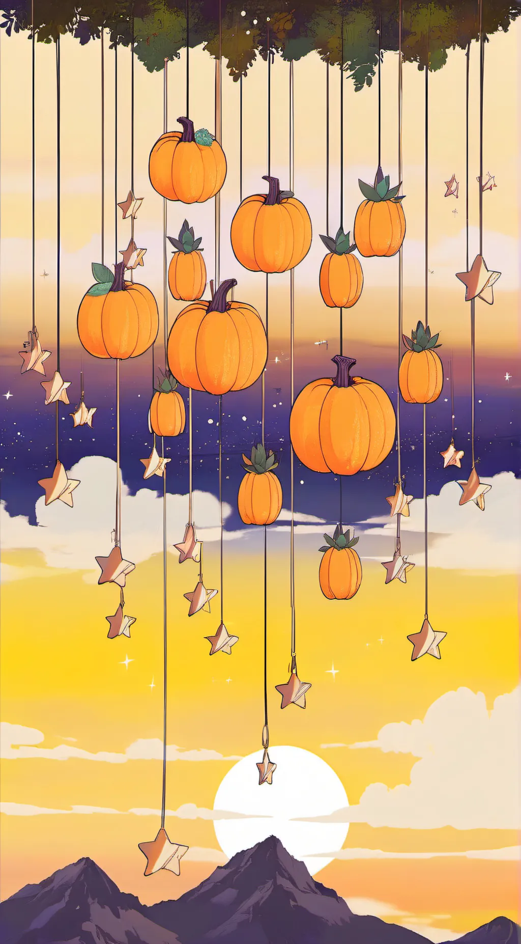 ai character: Sun background