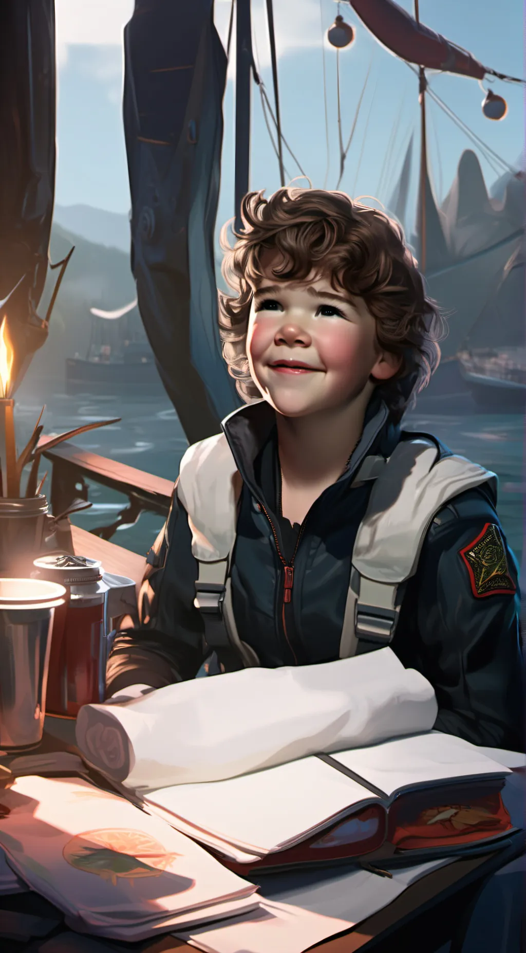 ai character: Dustin Henderson  background