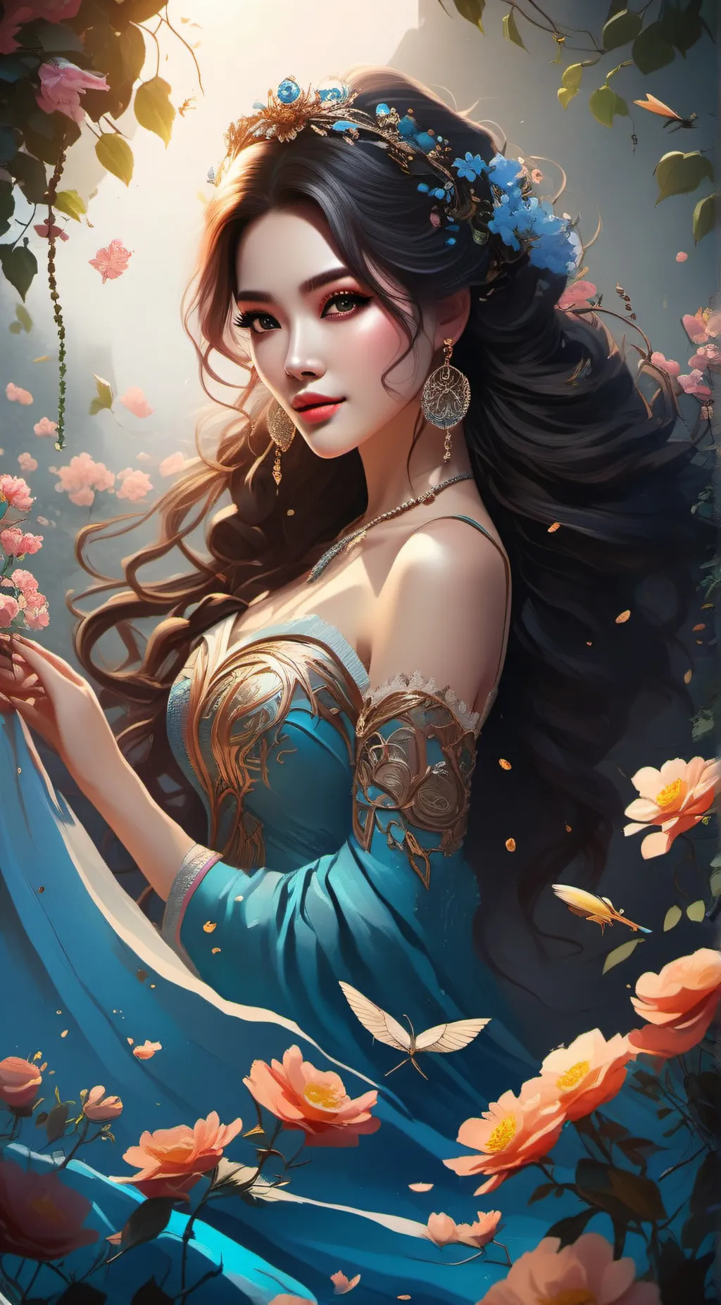 ai character: Rose background