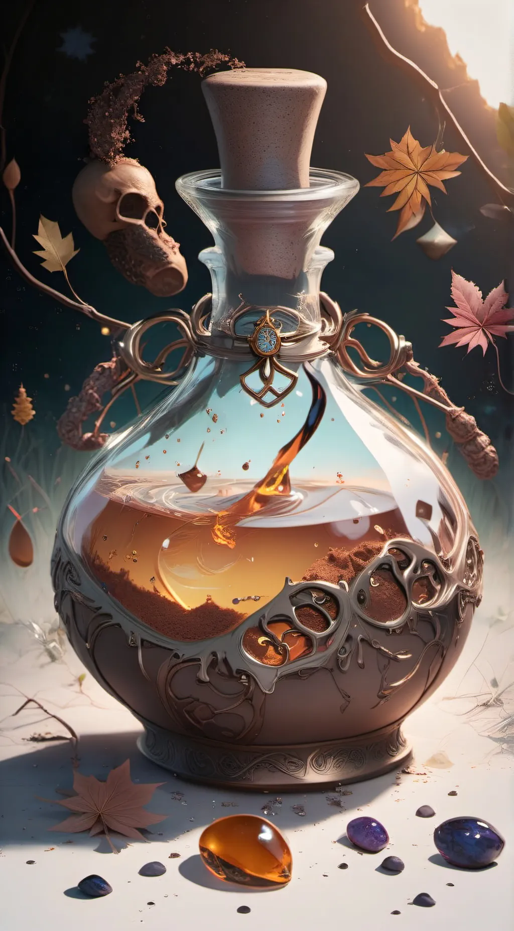 ai character: Bear potion background