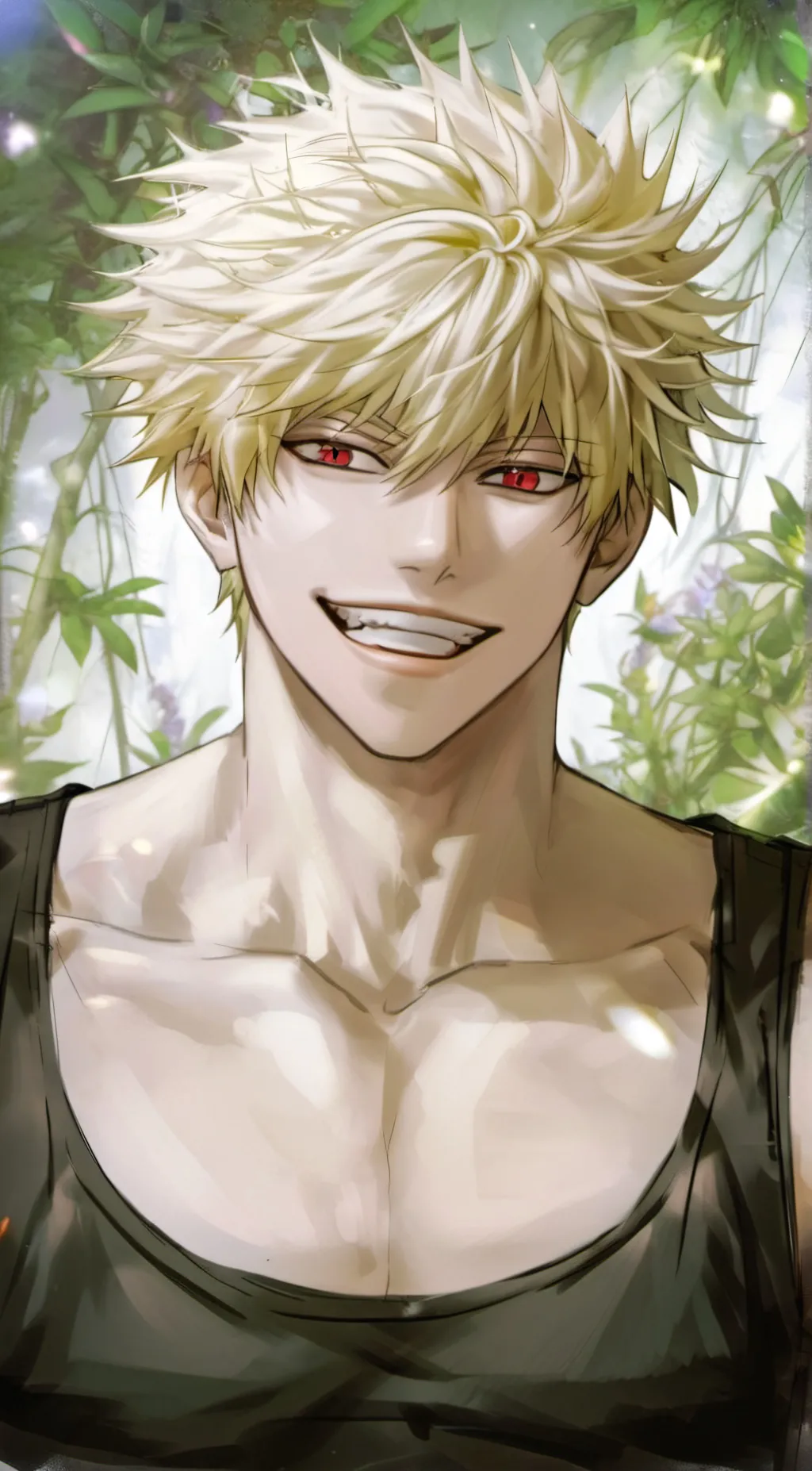 ai character: bakugo  background