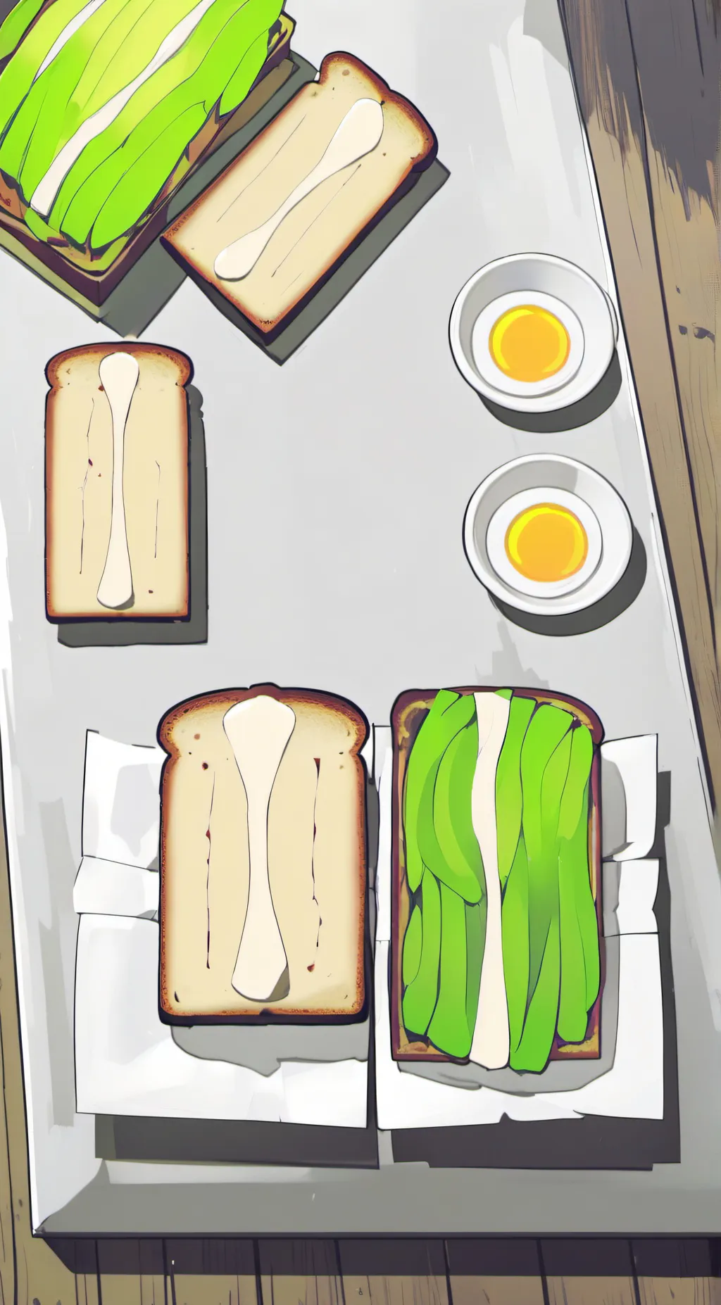 ai character: toast background