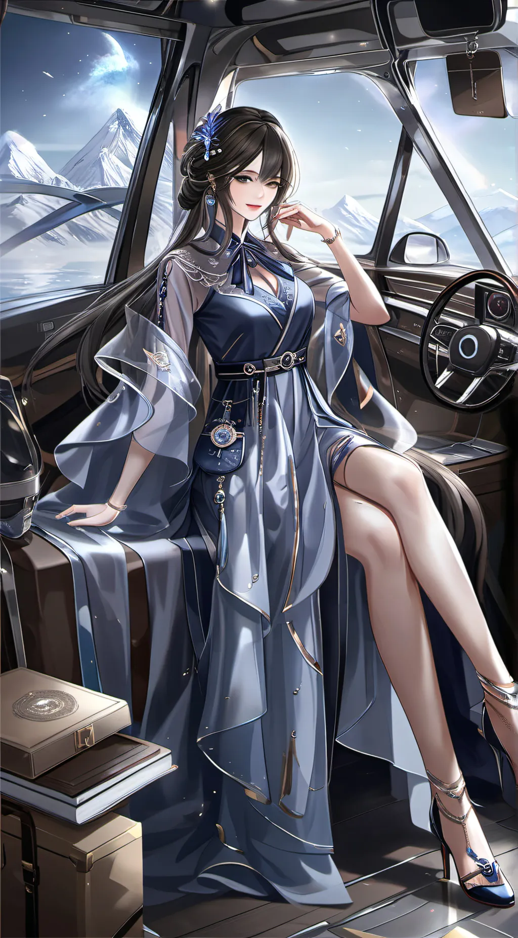 ai character: Angela  background