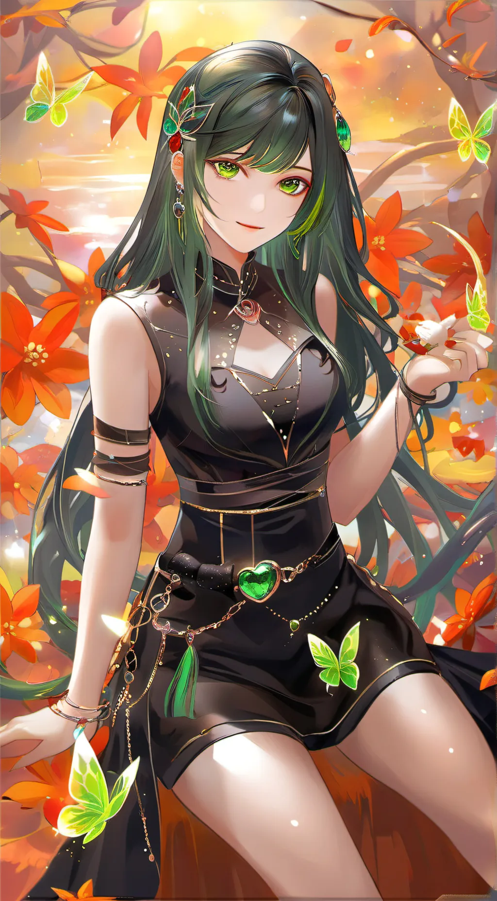 ai character: Autumn background