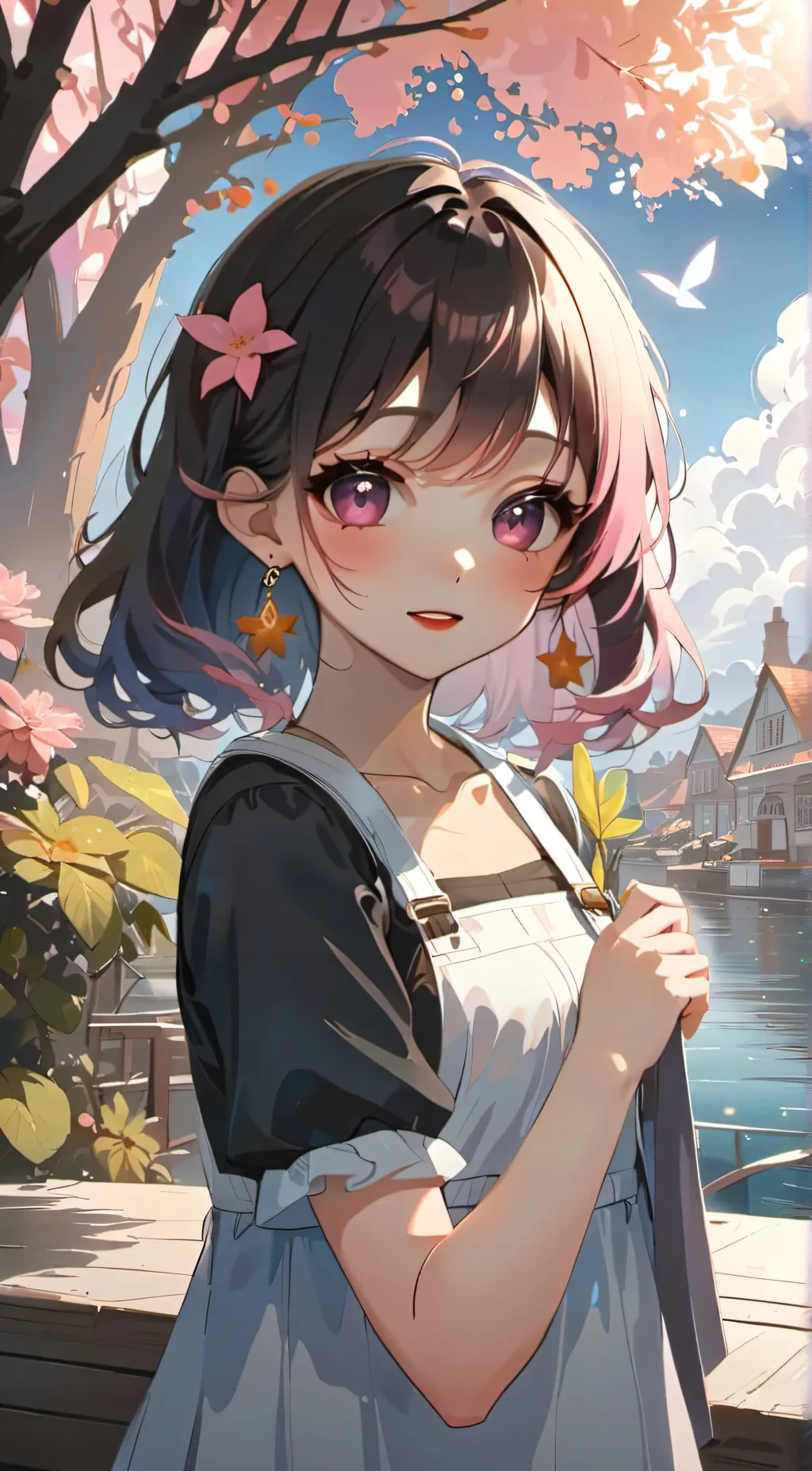 ai character: raspberry background