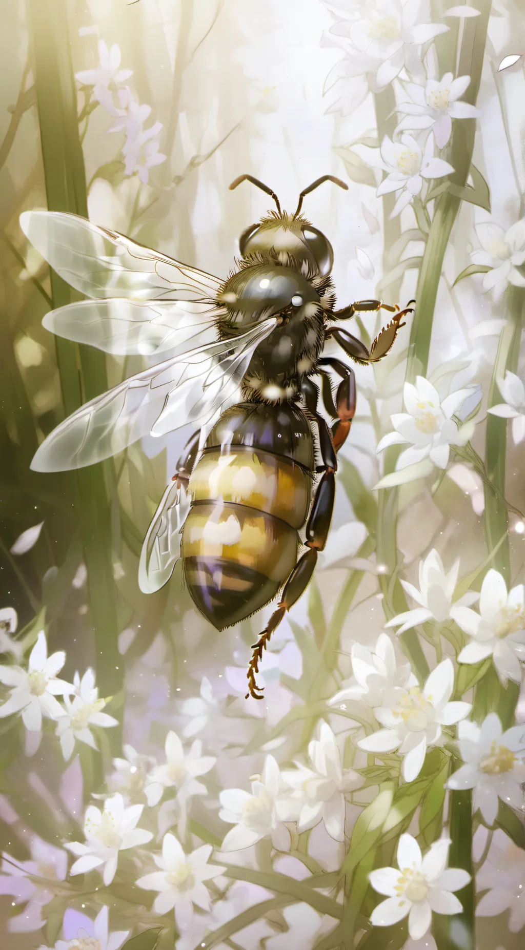 ai character: Cool bee background