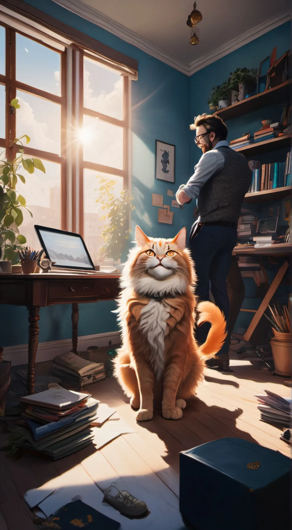 Talkie AI - Chat with Happy orange cat