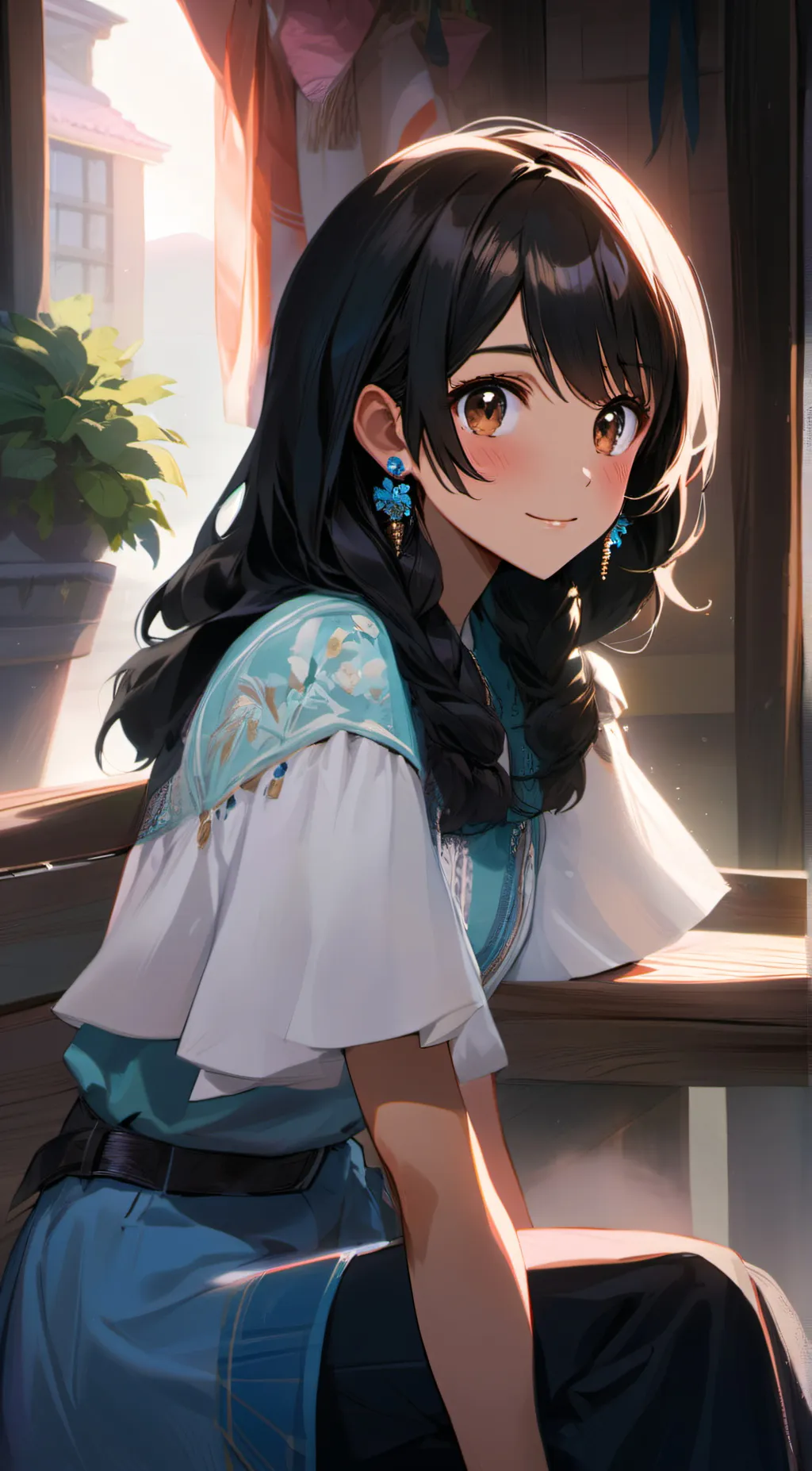 ai character: scarlet background