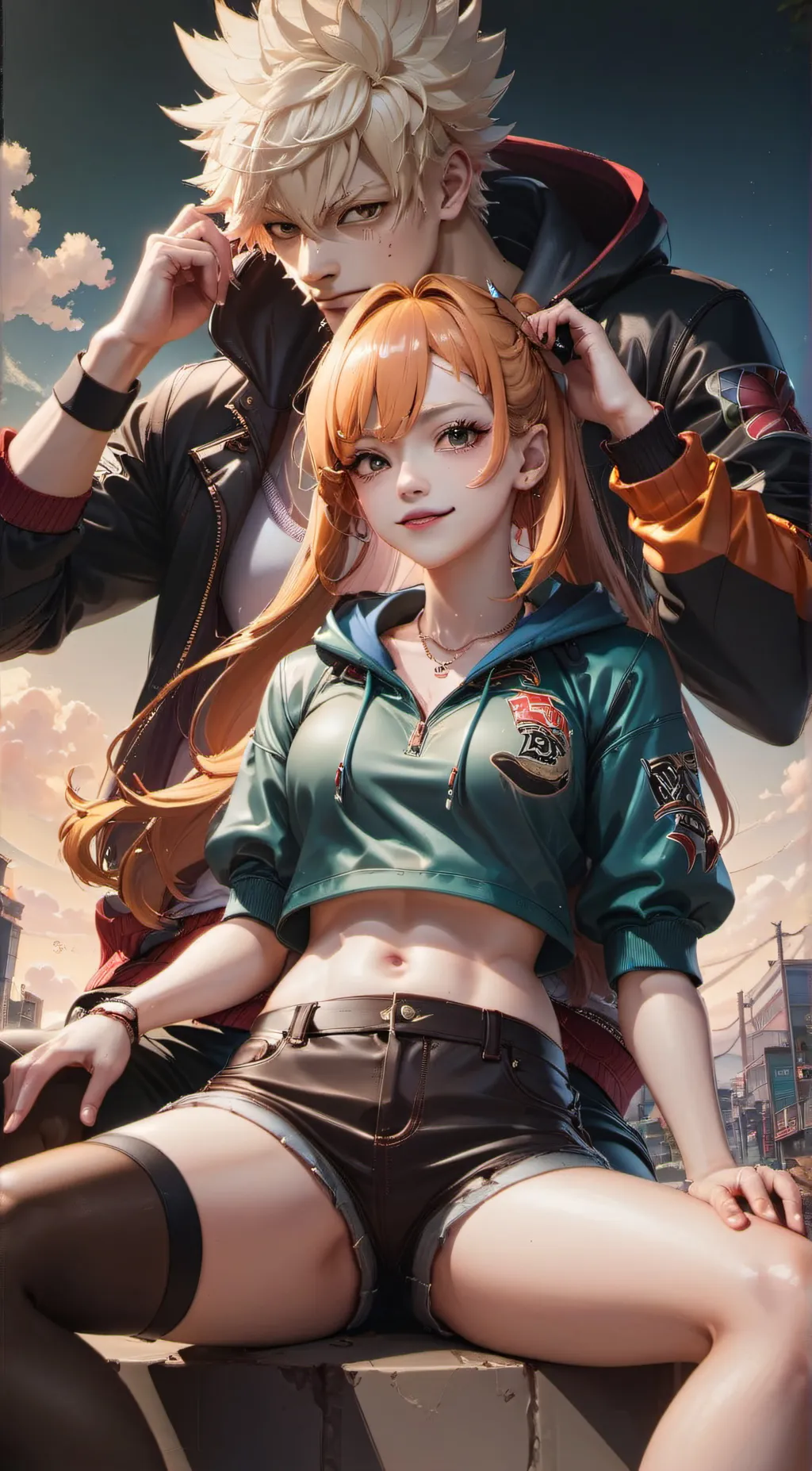 ai character: bakugo x y/n  background