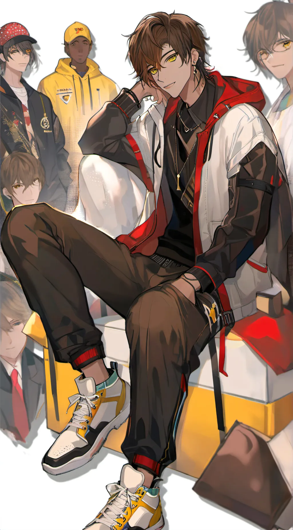 ai character: pink guy background