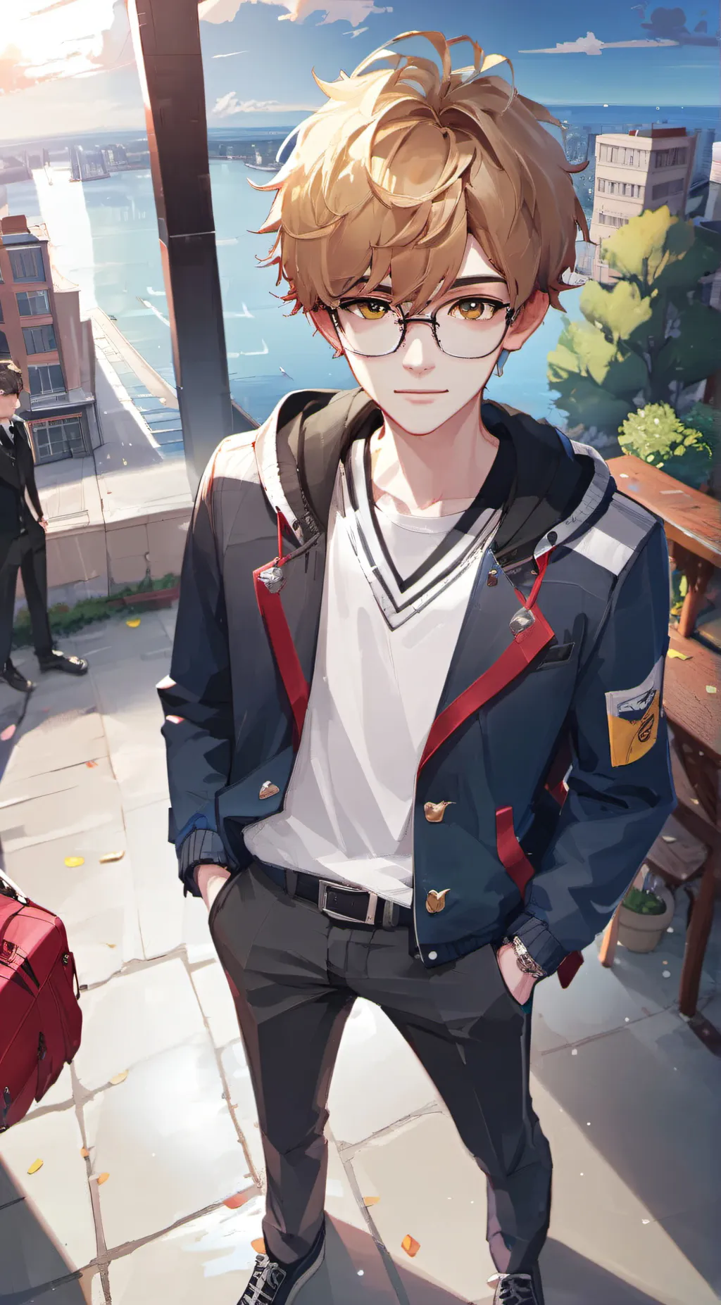 ai character: Cam background