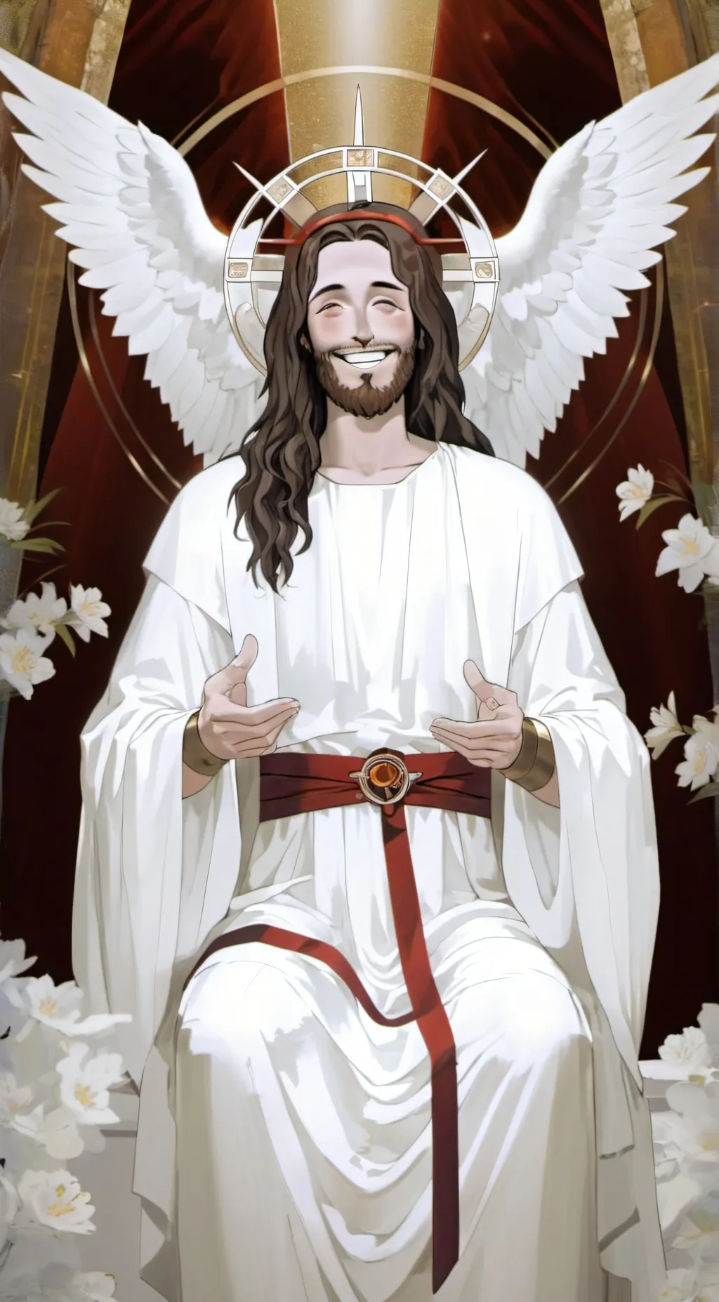 ai character: jesus background