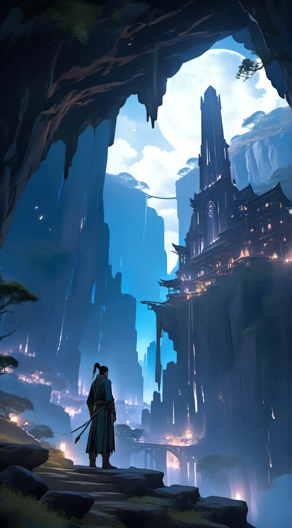 ai character: 百莲 background