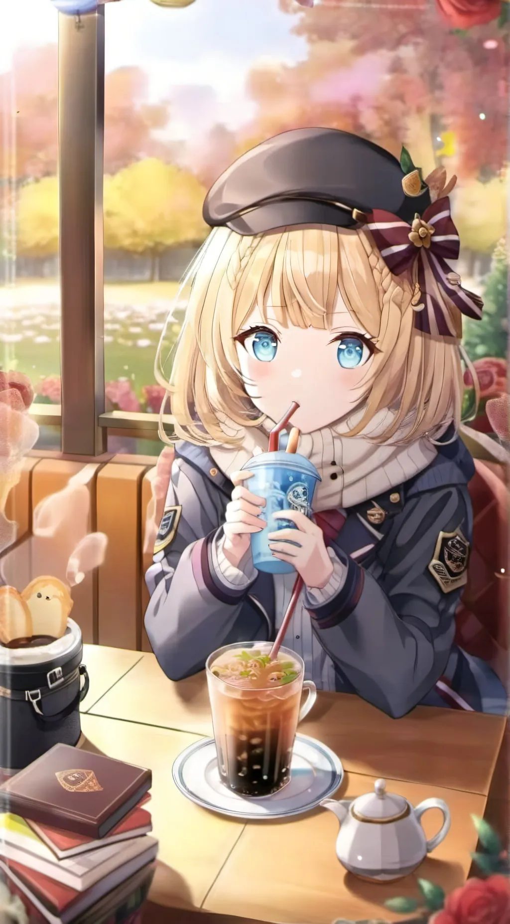 ai character: Rose background