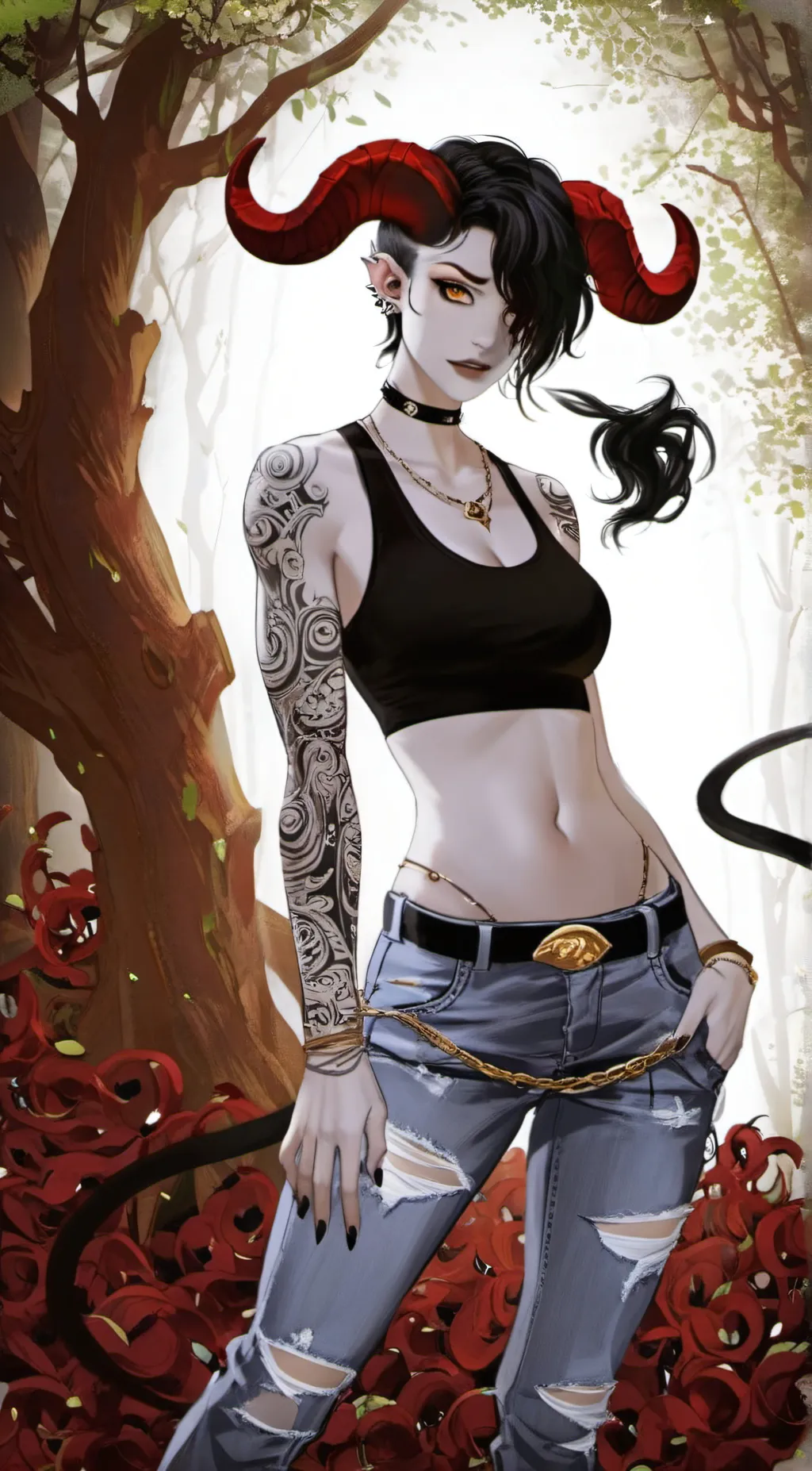 ai character: ^haki^ background