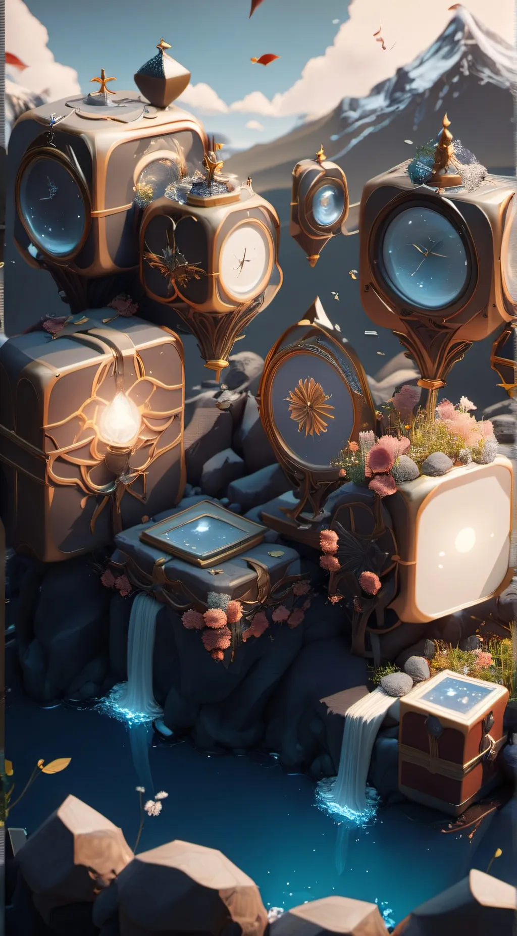 ai character: Clock  background