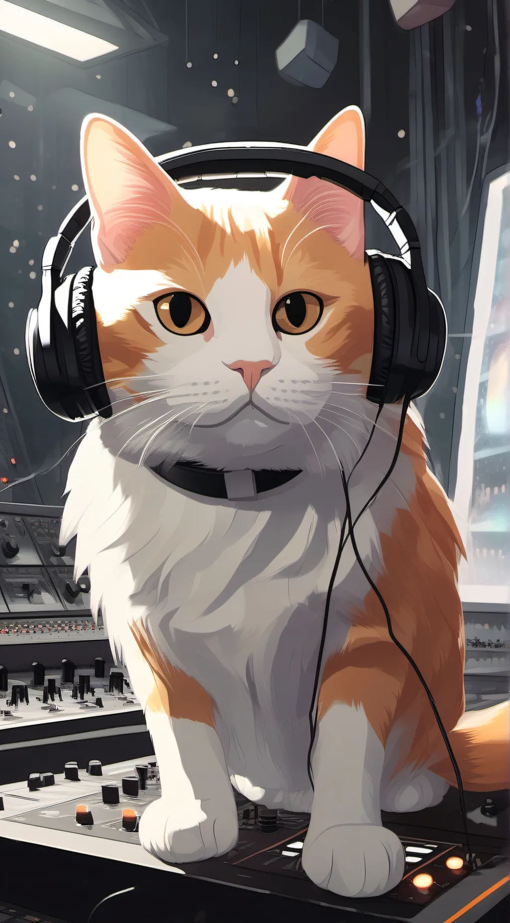 ai character: Maxine DJ Cat background