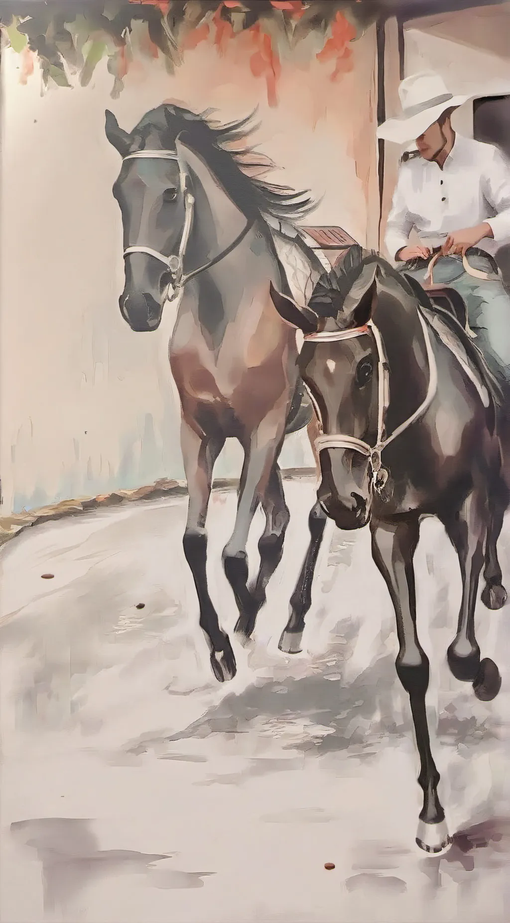 ai character: Sauger and plum background