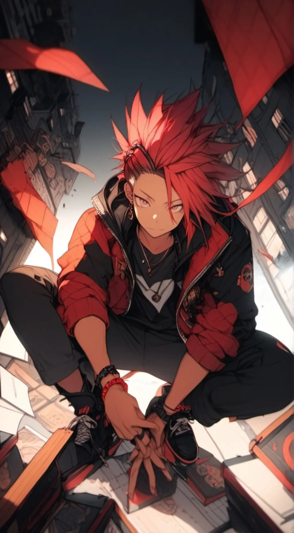 ai character: kirishima  background